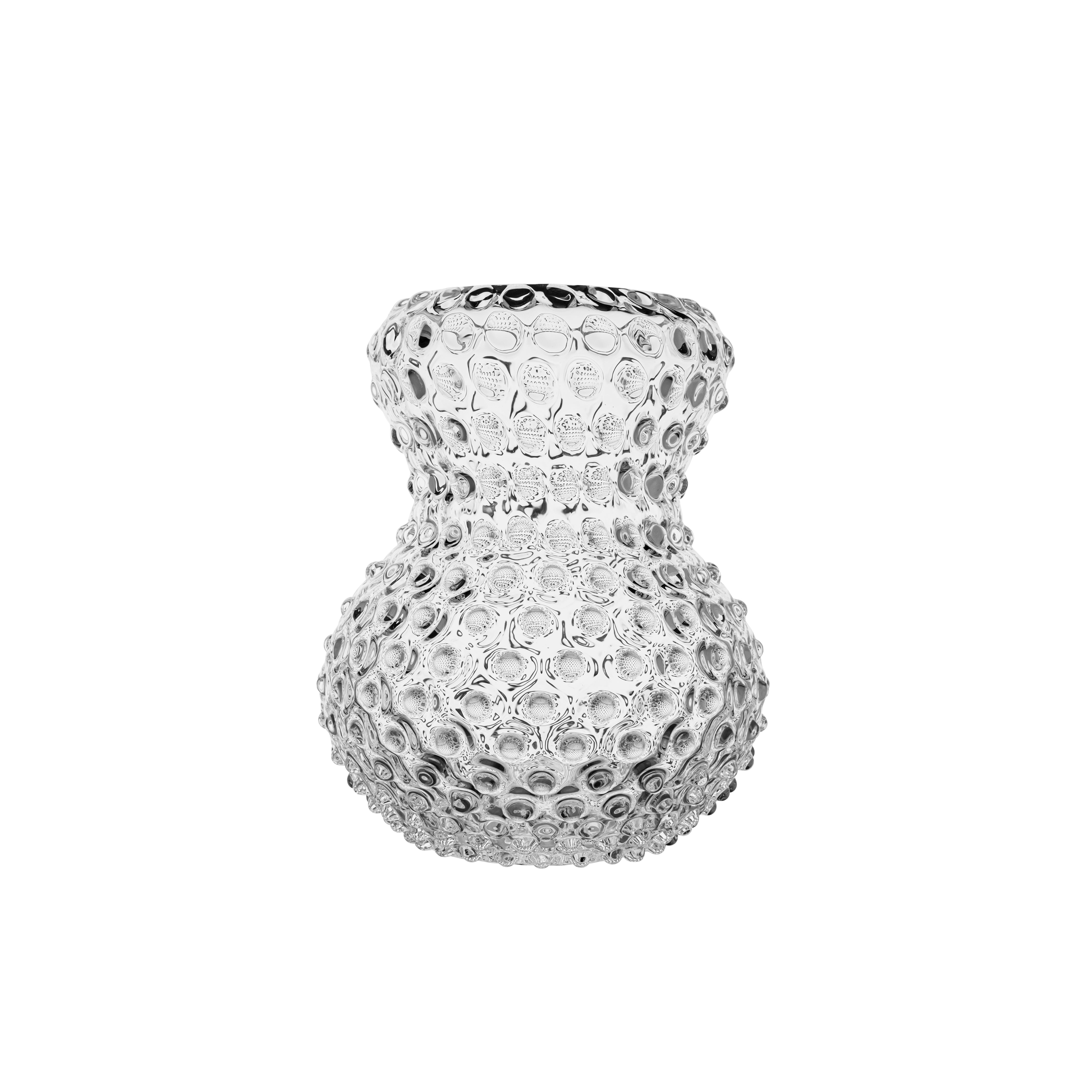 Hobnail Birdie Tall vase, H20 cm - Crystal